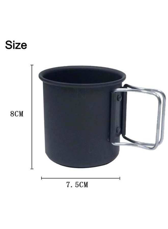 SRLIWHITE Portable Stainless Steel Camping Cup with Collapsible Handle - Lightweight, Stackable for Hiking, Picnic, and Outdoor Adventures - Image 4